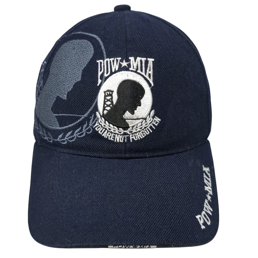 Pow Mia Your Are Not Forgotten Baseball Hat Blue One Size Adjustable Santo Cap